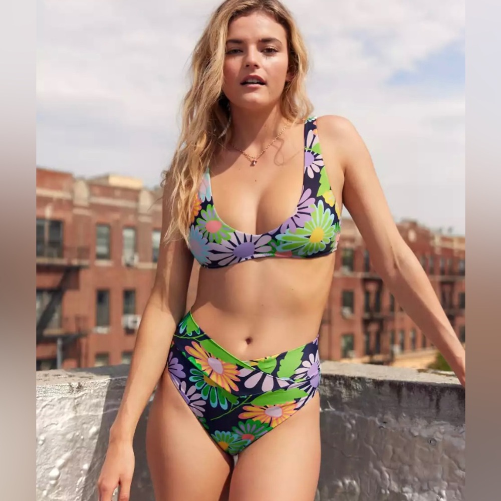 Aerie Floral High Waisted Bikini